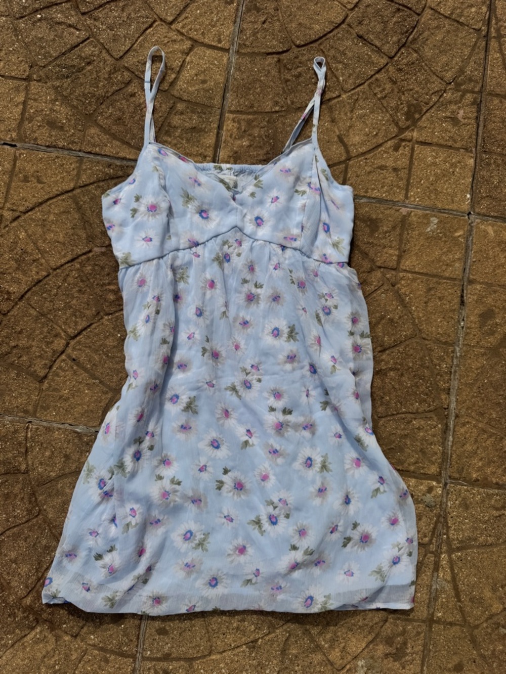 Abercrombie & Fitch Light Blue Floral Slip Dress